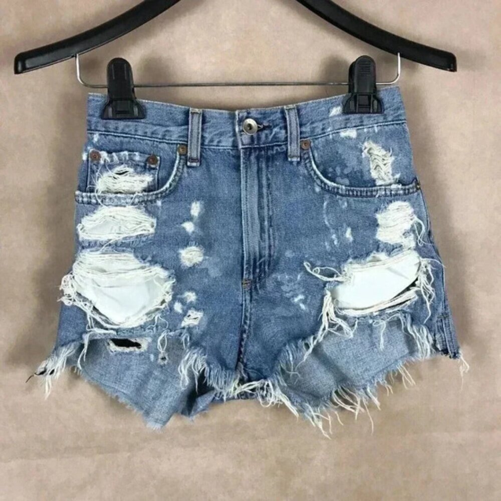 RAG & BONE High Rise Justine Jean Shorts 25